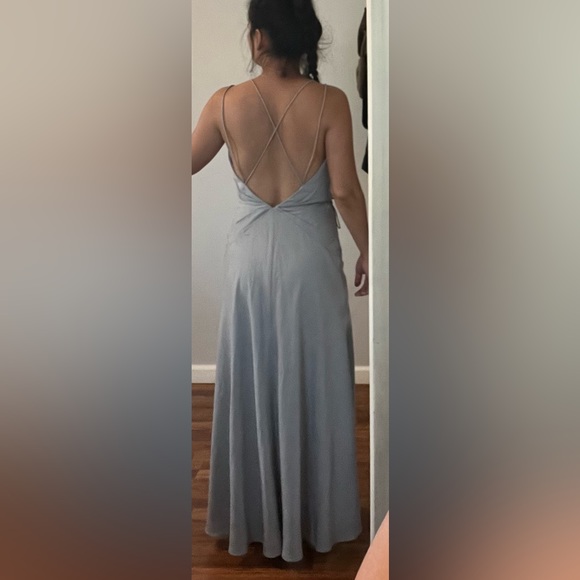 Fame and Partners blue prom, evening maxi dress, Size 0 - Picture 6 of 12